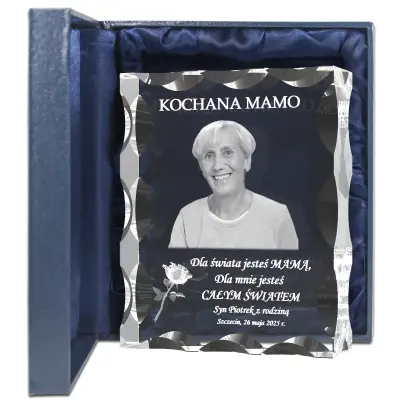 prezent na dzień matki zdjęcie i róża 3D