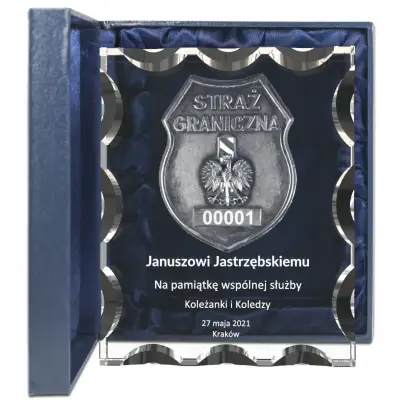 Statuetka z personalizacją - Straż Graniczna blacha