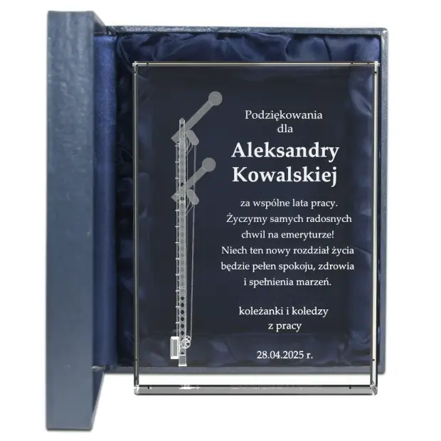 Prezent na emeryturę dla kolegi z kolei grawerowana statuetka semafor 3d