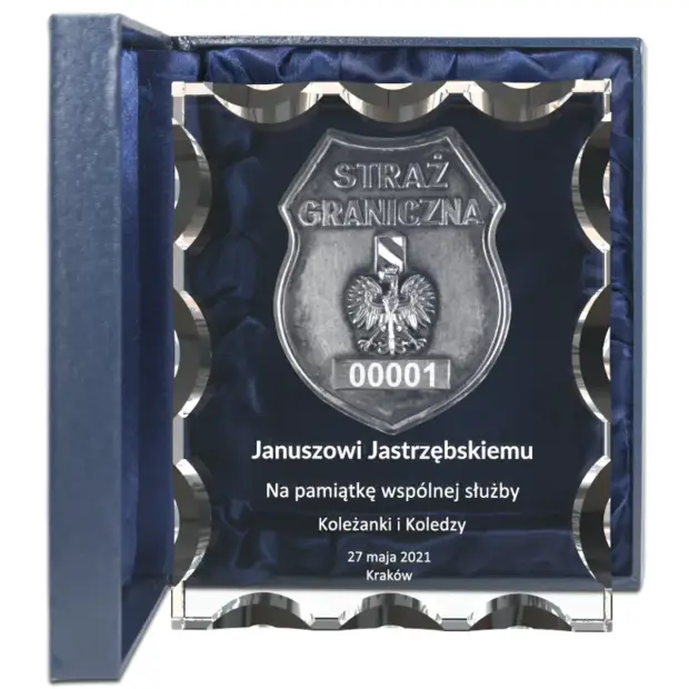 Statuetka z personalizacją - Straż Graniczna blacha