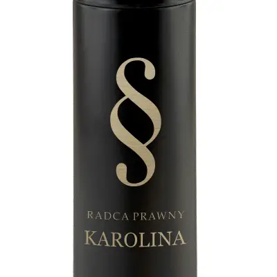 grawerowany paragraf na termosie dla radcy prawnego