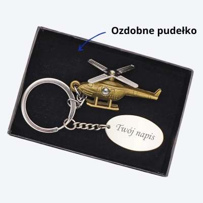 breloczek z grawerem dla wojskowego helikopter śmigłowiec