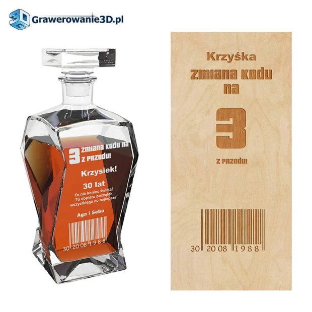 karafka grawerowana na urodziny