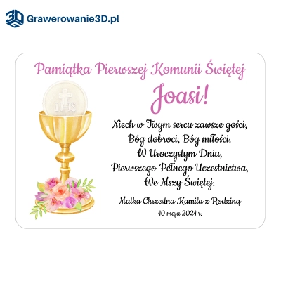 Kartka komunijna z życzeniami