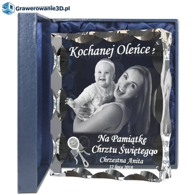 Pamiątka Chrztu Świętego z grzechotką 3D