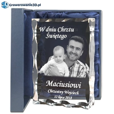 grawerowana pamiątka na Chrzest Święty