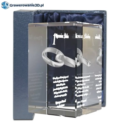 grawerowane obrączki 3D na pierwszą rocznicę ślubu