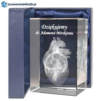 Prezent dla kardiologa grawerowane serce 3D
