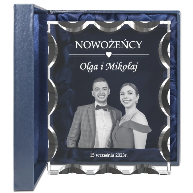 Pamiątka ślubna ze zdjęciem 3D