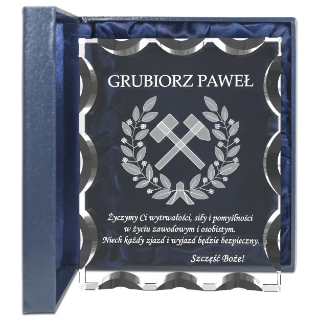 Grawerowana statuetka dla górnika na urodziny z personalizacją