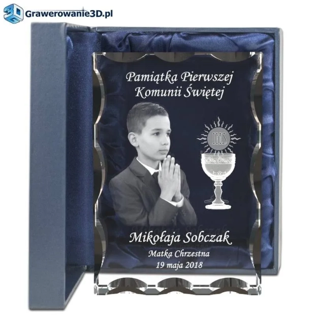 grawerowany prezent dla chłopca na komunie, piękna pamiątka dla chłopaka na pierwszą komunię św.