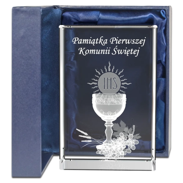 kryształ 3D na pamiątkę Komunii Świętej