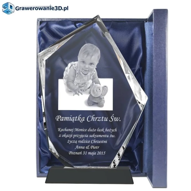 grawerowana pamiątka chrztu świętego