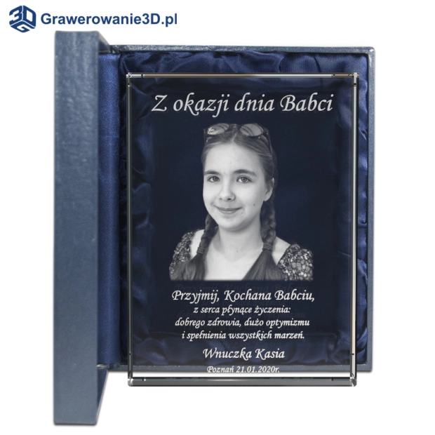 grawerowany kryształ dla babci od wnuczki