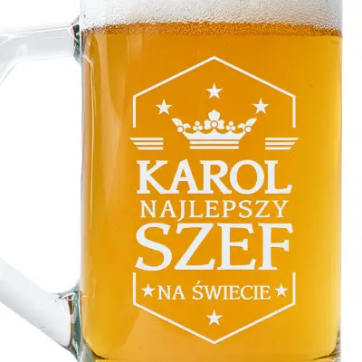 kufel do piwa grawerowany najlepszy szef na świecie