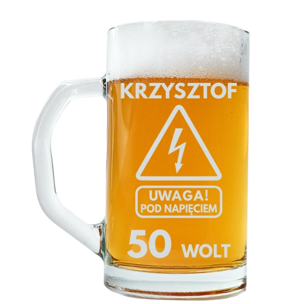 kufel personalizowany z grawerem dla elektryka