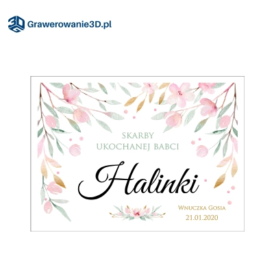 nadruk na pudelku dla babci