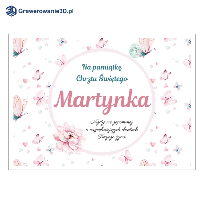 na pamiątkę chrztu pudełko projekt