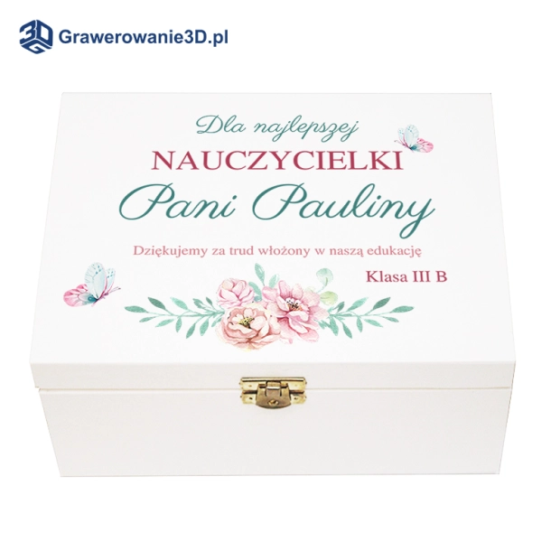 Prezent dla nauczyciela z nadrukiem pudełko