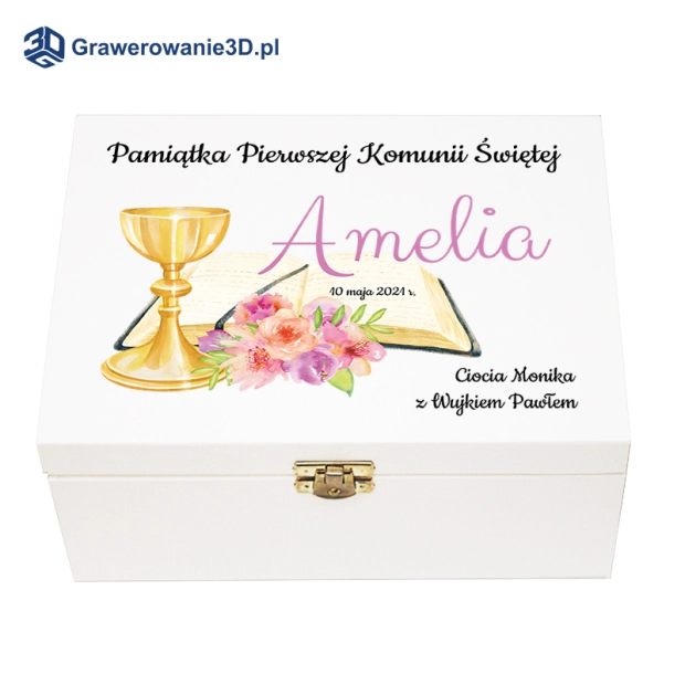 pudełko komunijne z imieniem