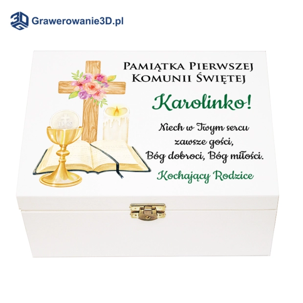 skrzynka dla dziewczynki na komunię