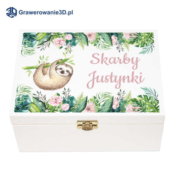 drewniane Pudełko na skarby dziecka