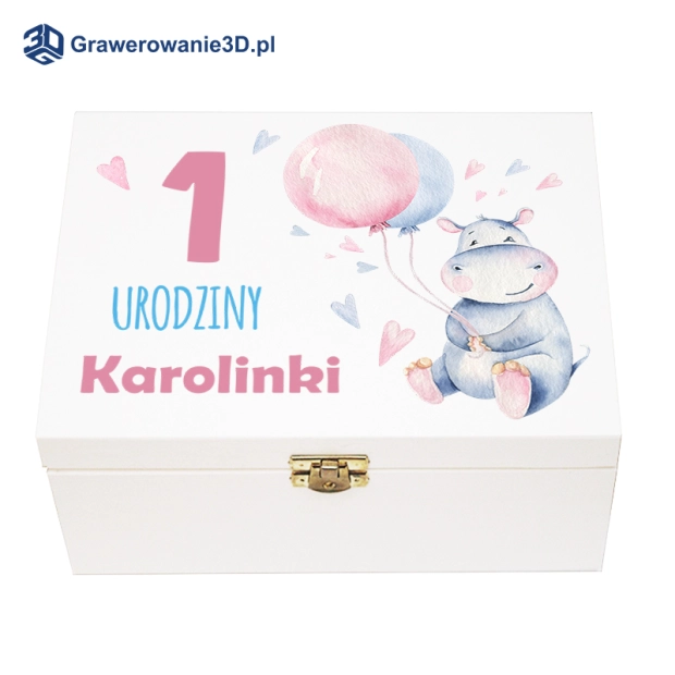 pudełko wspomnień na urodziny dla dziewczynki