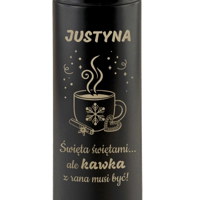 świąteczny termos z grawerowanym imieniem personalizowany prezent na święta